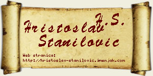 Hristoslav Stanilović vizit kartica